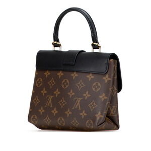 Louis Vuitton Monogram Handbag Brown Black Bag Locky Leather Shoulder